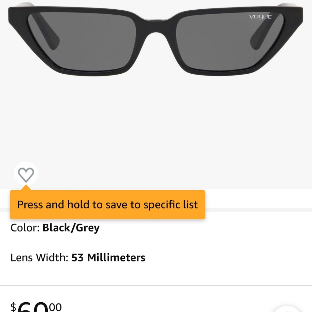 Vogue never been worn glasses/shades